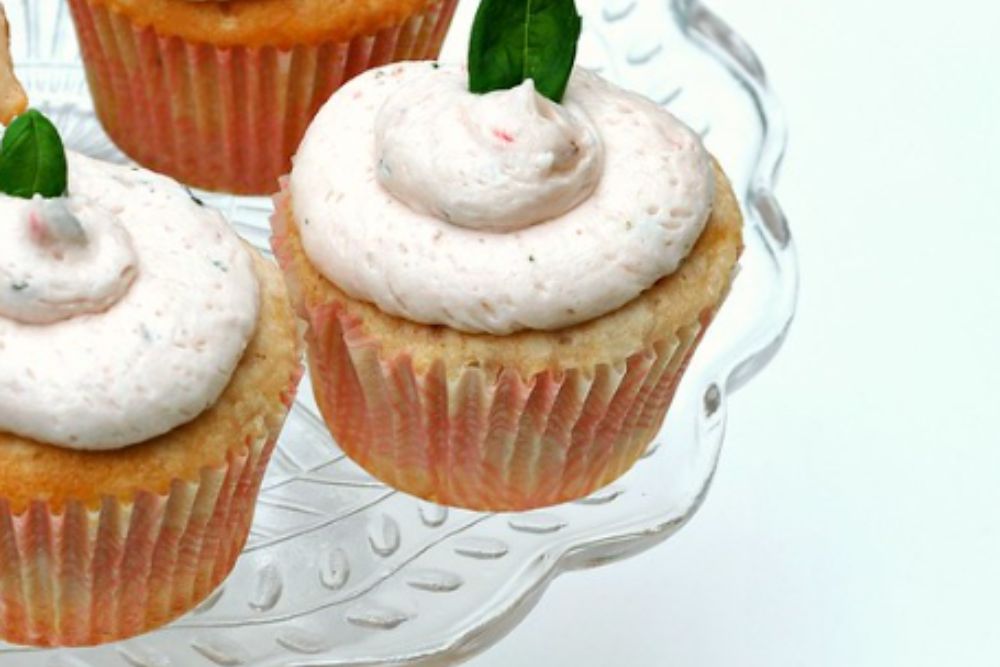 Strawberry Basil Cupcakes | by threesquarechef