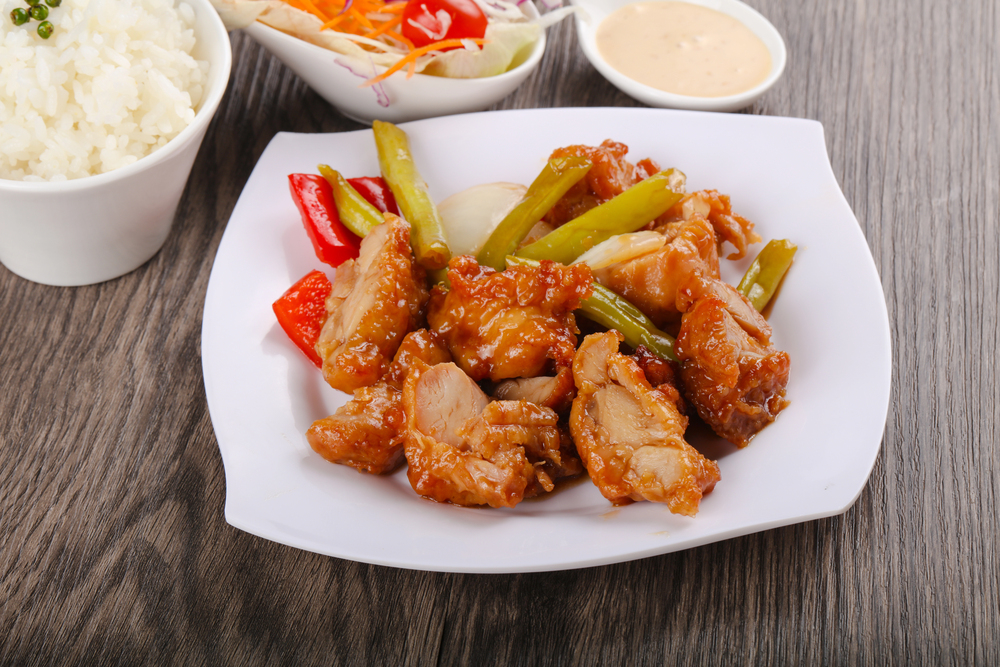 Stir fry teriyaki pork — Stock Photo, Image