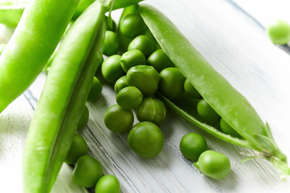 Fresh Green Peas Close Food Ingredients Nature Background — Stock Photo, Image