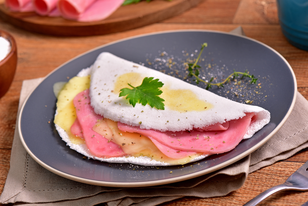 Tapioca Filled Cheese Ham Slices — Stock Photo, Image