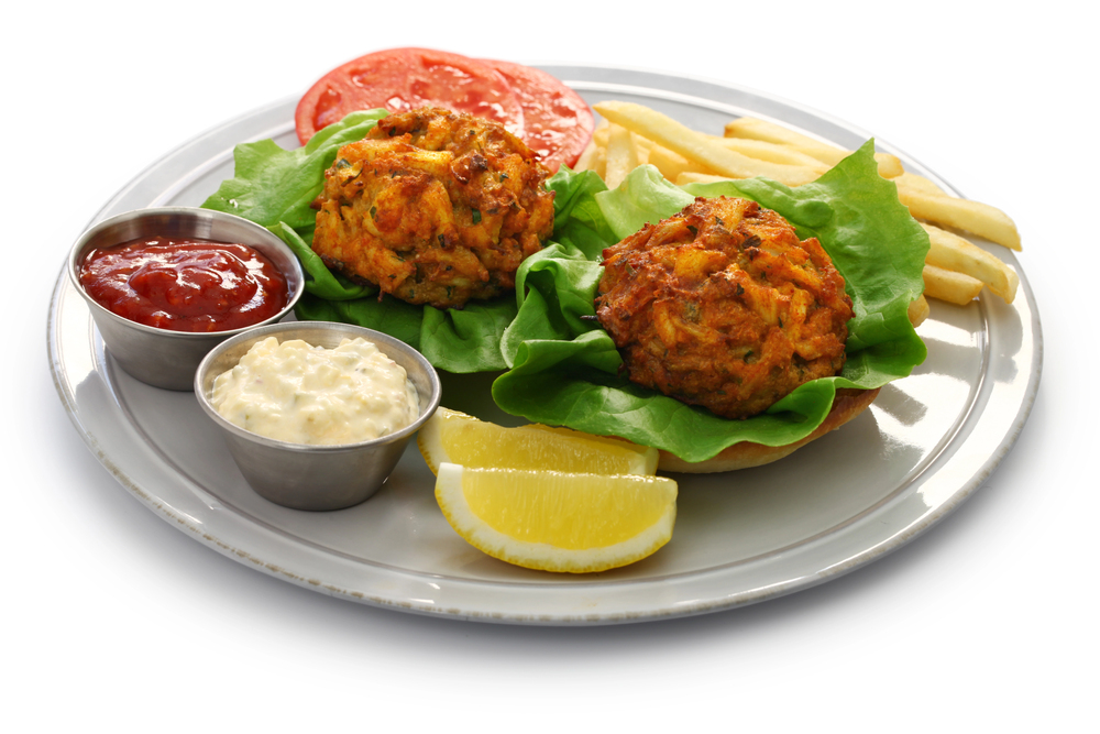 Homemade Maryland Crab Cakes Plate — Stock Photo, Image