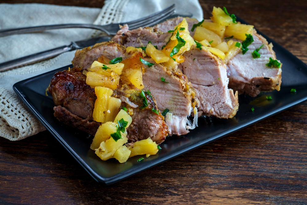 Cuban Pineapple Pork Loin — Stock Photo, Image