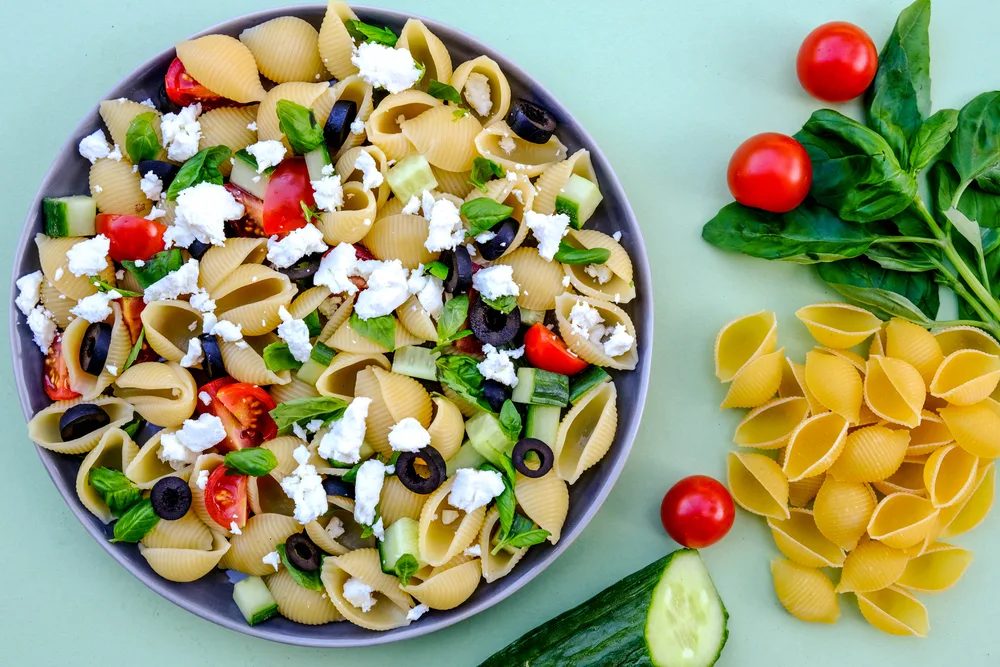 Mediterranean Style Greek Pasta Salad — Photo
