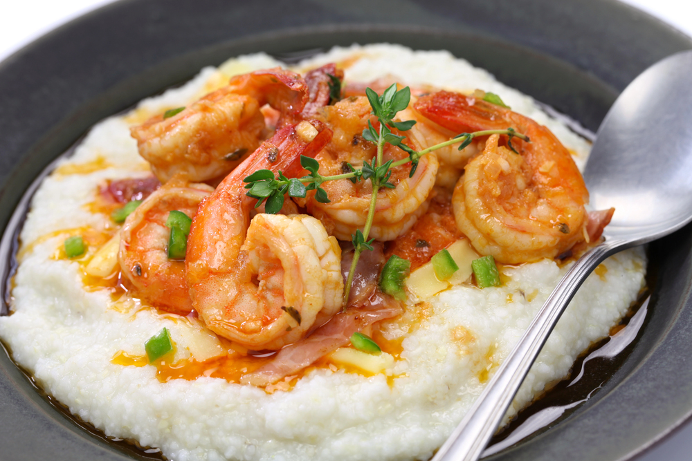 Shrimp and grits — Stock Photo, Image
