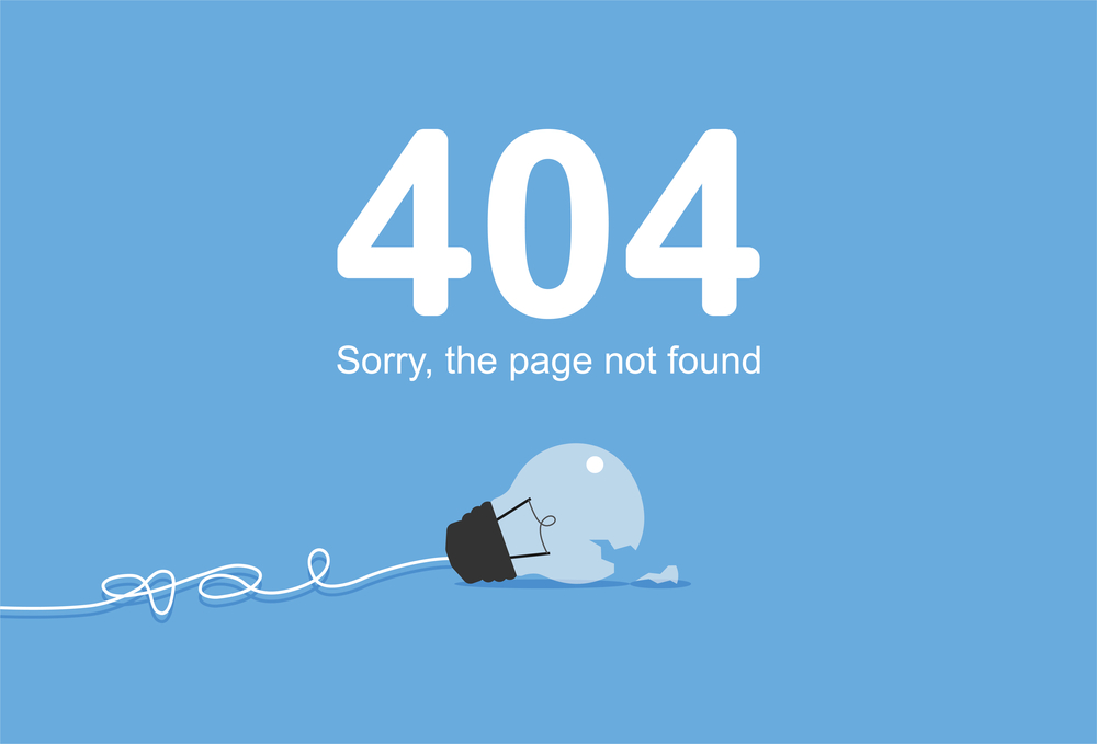 Broken Idea Wrong Operation Caused Page Closed — Stock Vector