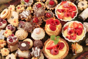 Assorted cookies and desserts — Stock Photo, Image