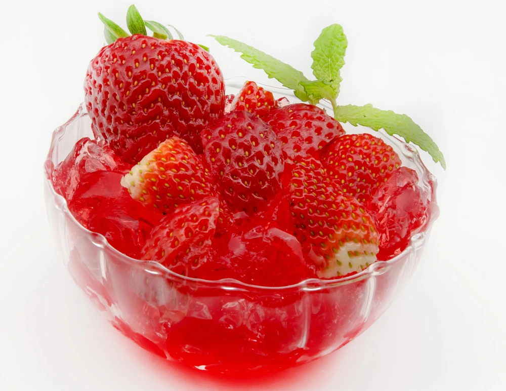 Strawberry gelatin — Stock Photo, Image