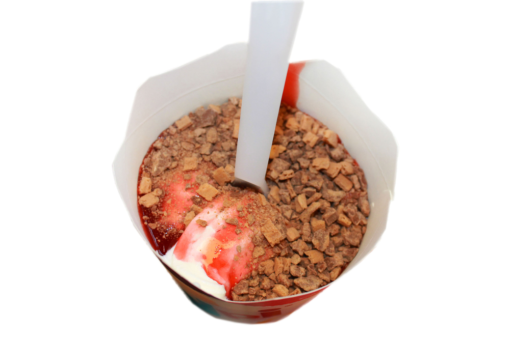 McFlurry is a soft-serve ice cream. Strawberry ice cream