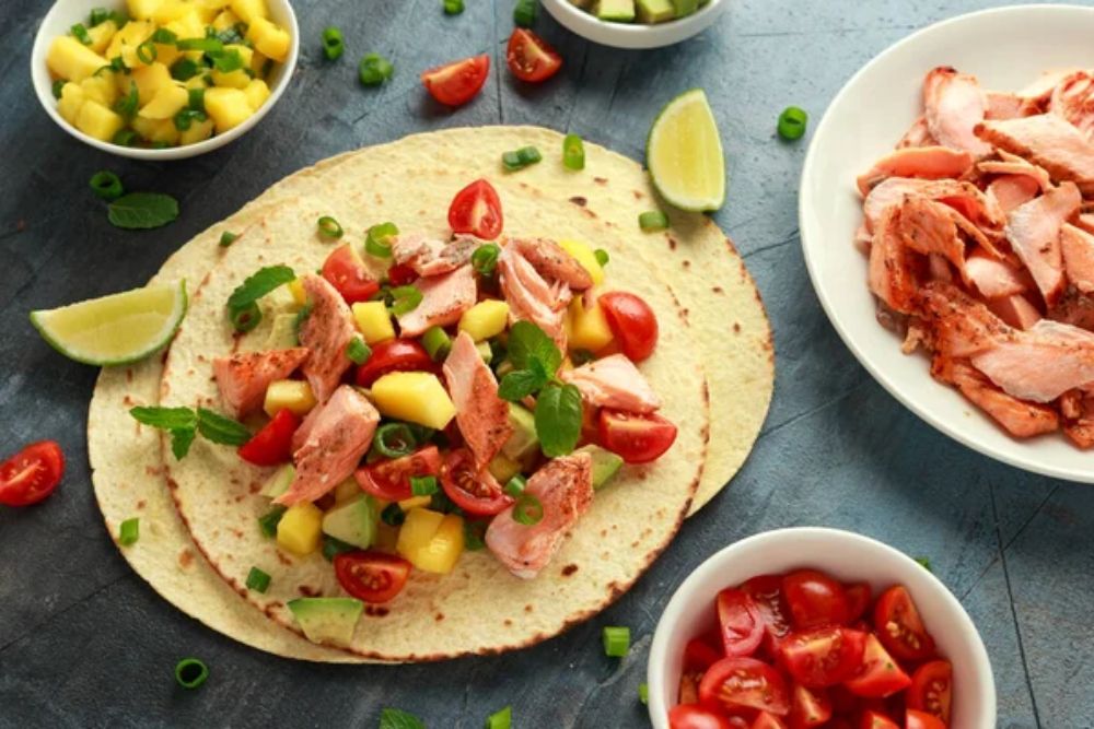 

Remove BG

Save

Share

Sample

Salmon fish tacos with mango, avocado, tomato, spring onion