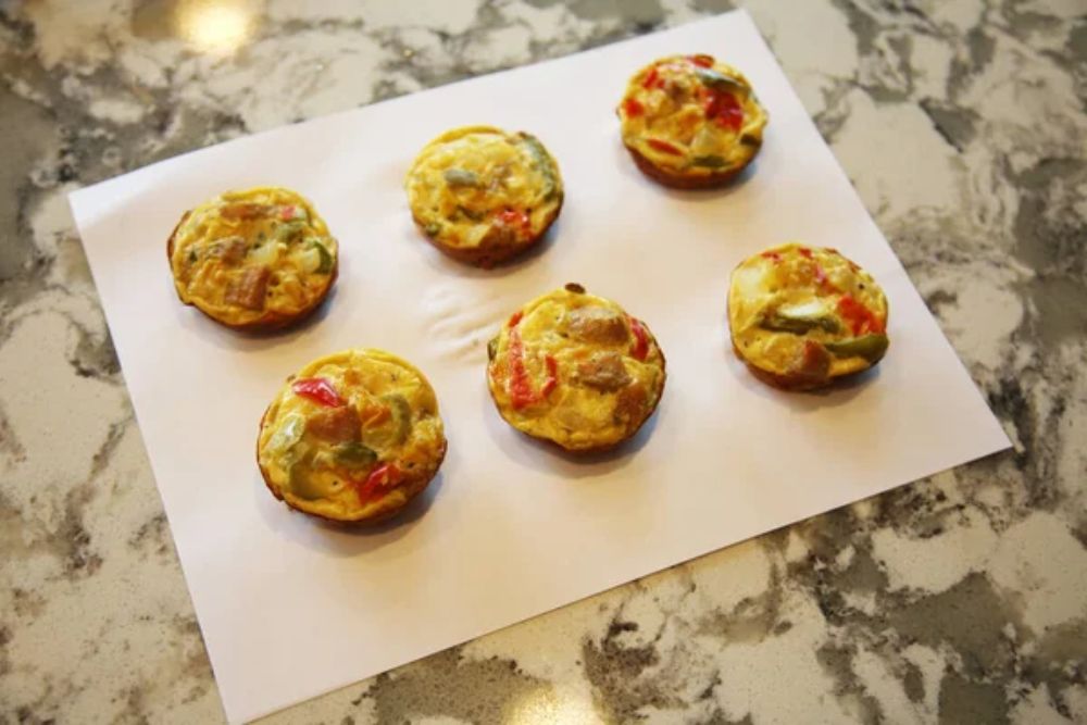 Breakfast Egg Muffins Egg Cups Part Low Carb Keto Diet — Stock Photo, Image