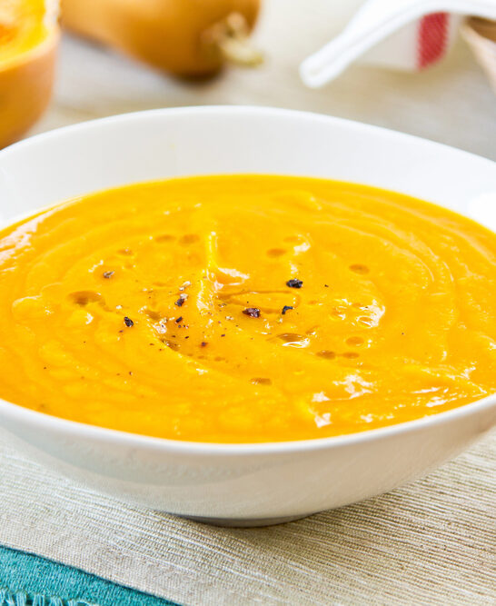 Butternut squash soup — Stock Photo, Image