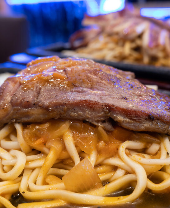 Delicious Steak Iron Plate Cheap Steakhouses Taiwan — Stock Photo, Image