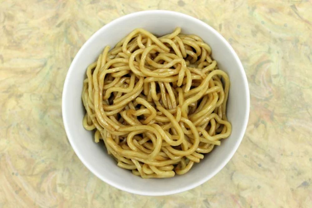 Cold Sesame Noodles - Overhead — Photo