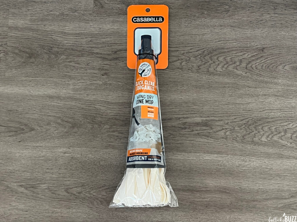 The Wring Dry Cone Mop on a grey background