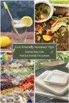 A collage of eco-friendly summer tips