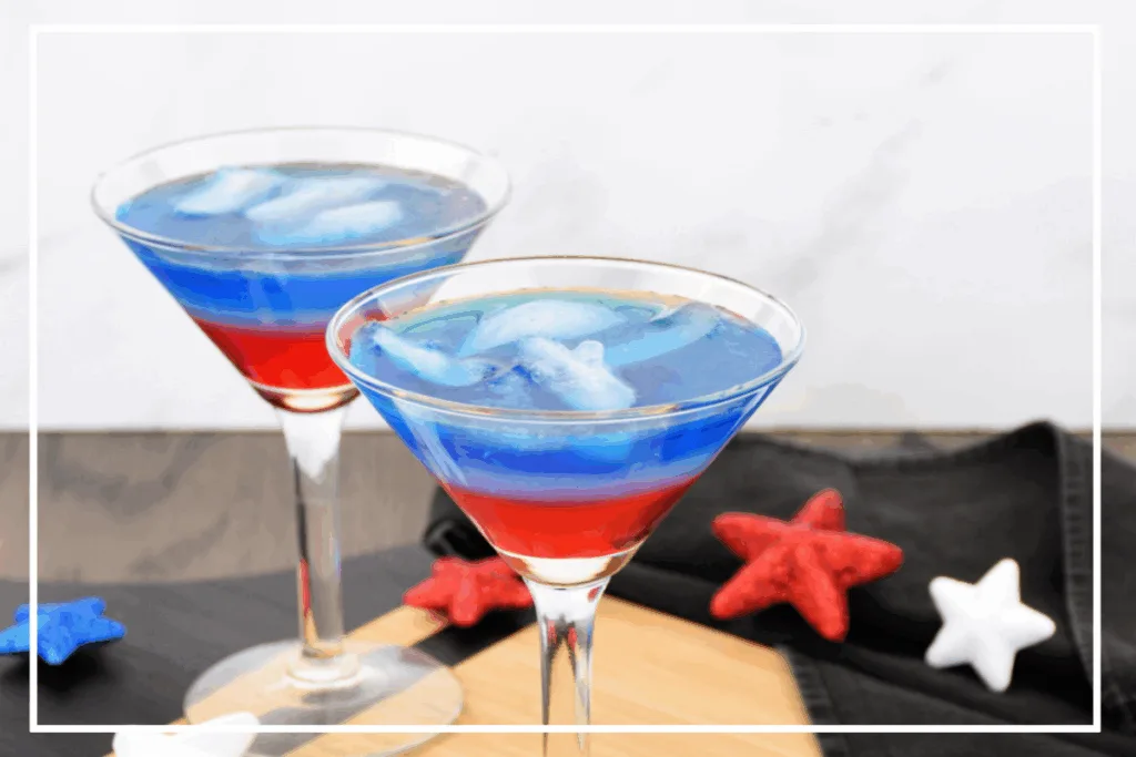 This Patriotic Red, White, and Blue layered Cocktail is perfect for summer celebrations!