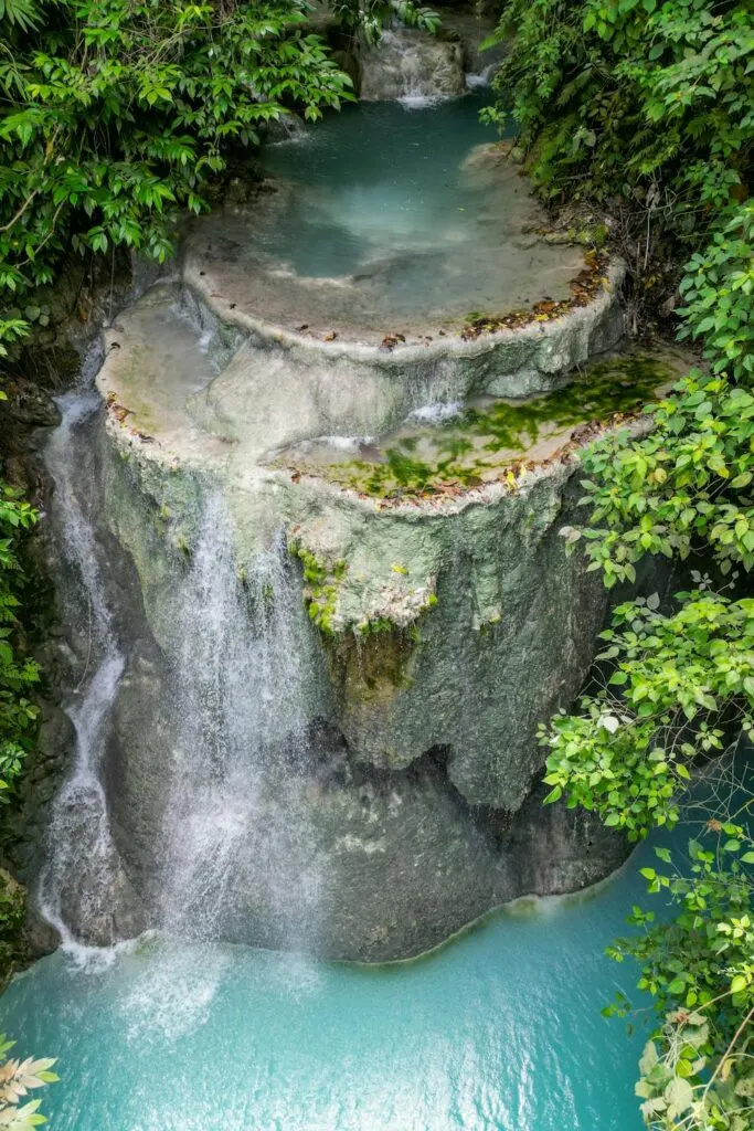 Close up picture of Aguinid Falls in Cebu, Phillipines