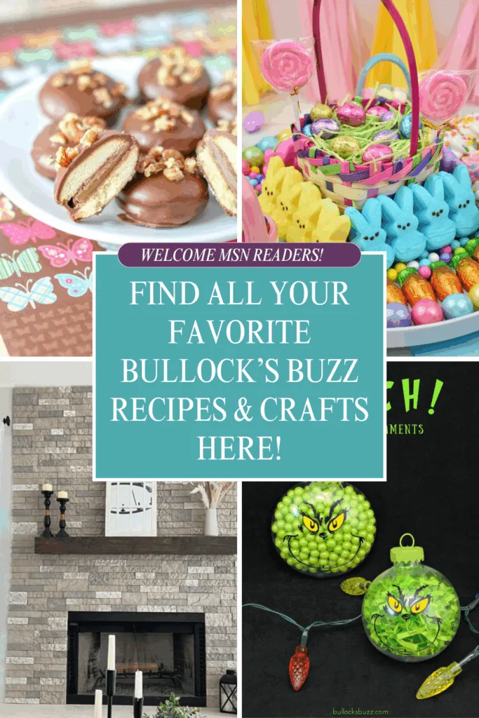 A collage of posts from Bullock's Buzz with text welcoming MSN readers and followers