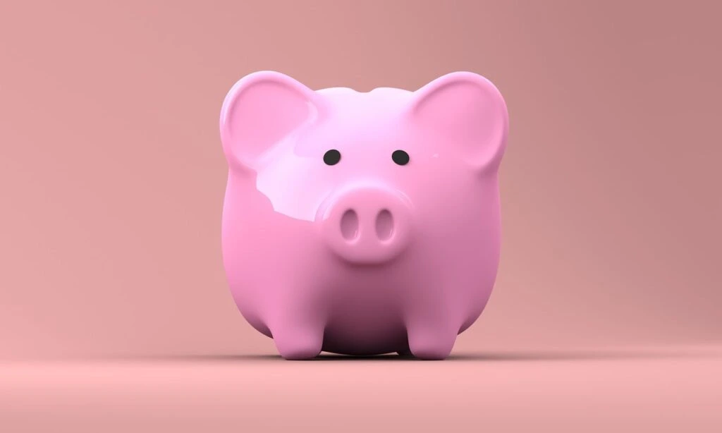 Pink piggy bank symbolizing savings and financial freedom in retirement.