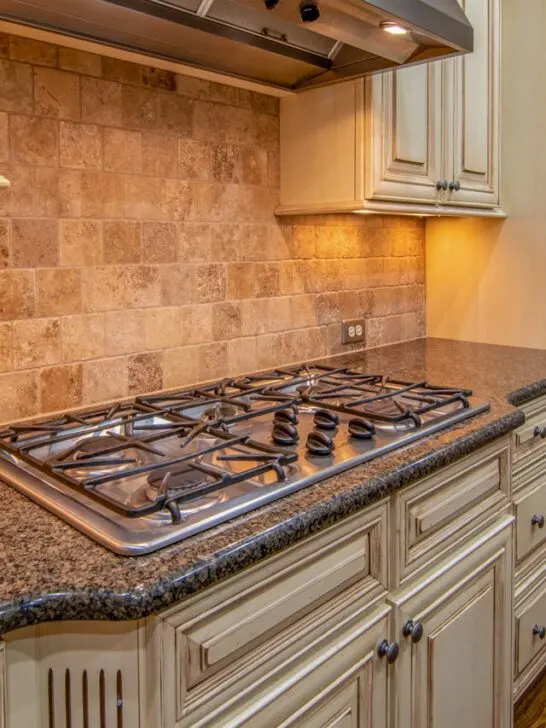 A granite countertop, one of the most popular kitchen countertop ideas