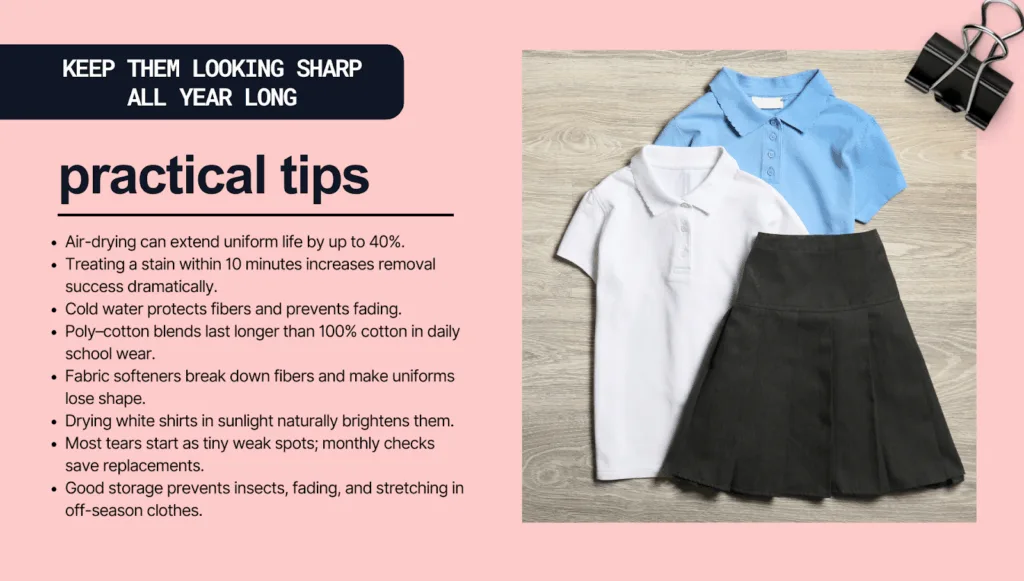 Flat lay of two button up shirts and a black skirt