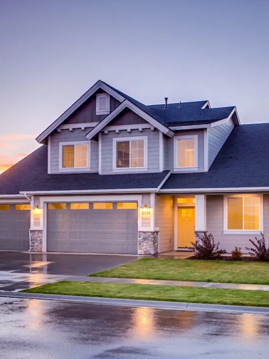 Residential home with proper gutter system helping manage rainwater and protect foundation and landscaping