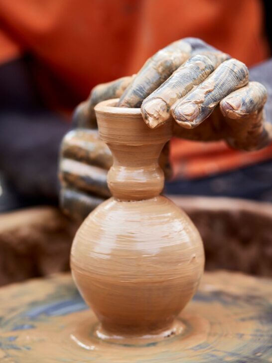 Learning pottery on a wheel is one of many fun things to learn when trying a new creative hobby.