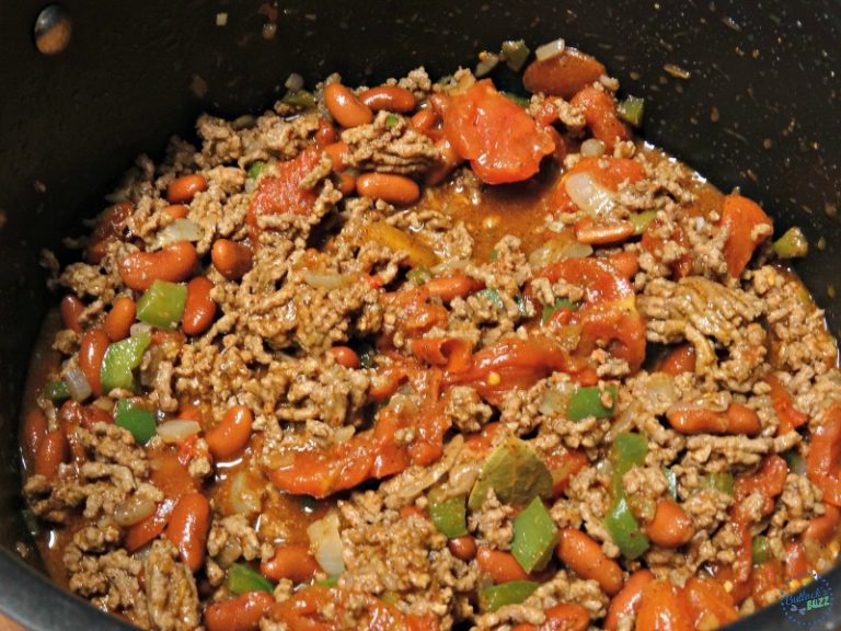 Homemade chili with ground beef and beans for cozy fall dinner ideas